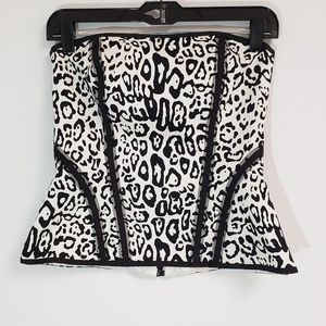WHBM Animal Print corset/bustier top